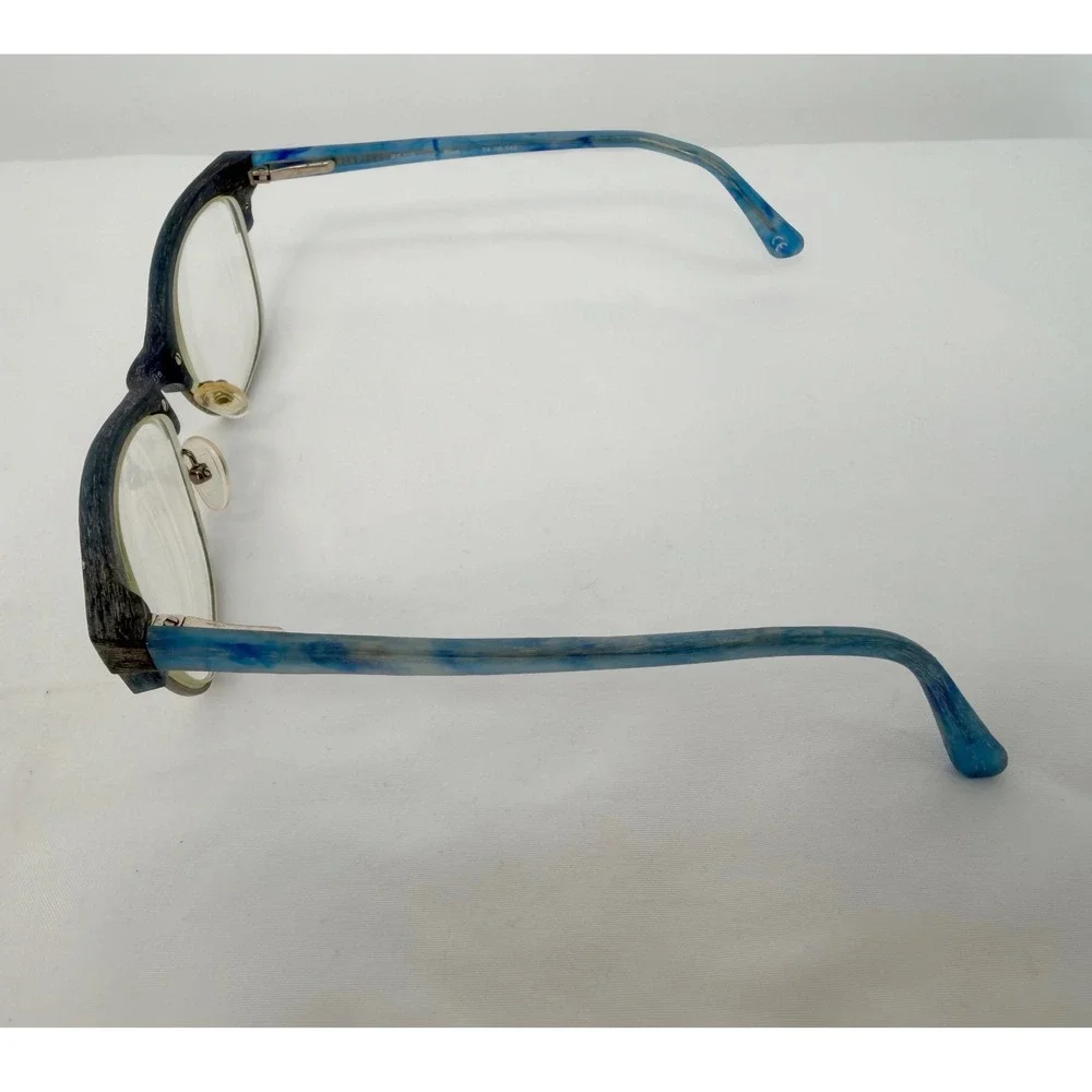 Rickey Smiley Eyewear RS 205 Blue Textured Cat Eye Optical Frames Chic 103-119